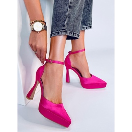 BM Escarpins à plateforme Carlie Fuchsia rose 1
