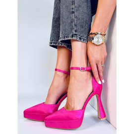 BM Escarpins à plateforme Carlie Fuchsia rose 2