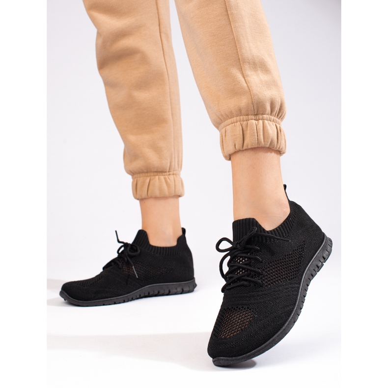 W. Potocki Chaussures de sport femme ajourées légères Potocki noir le noir 1