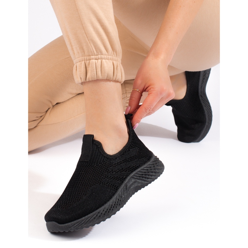 Chaussures de sport ajourées femme Shelovet noir 1