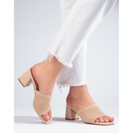 Chaussons textile femme Shelovet beige 1