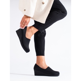 Chaussures compensées en tissu noir T.Sokolski le noir 1