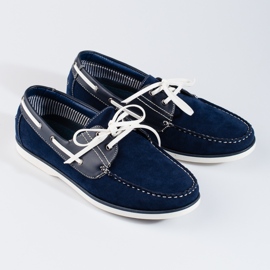 Mocassins homme Shelovet en daim bleu marine 1 Mocassins homme Shelovet en daim bleu marine 1