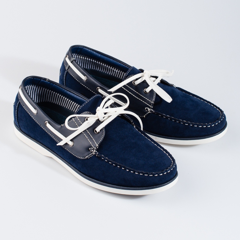 Mocassins homme Shelovet en daim bleu marine 1 Mocassins homme Shelovet en daim bleu marine 1