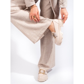 W. Potocki Chaussures femme beiges à boucle Shelovet 2