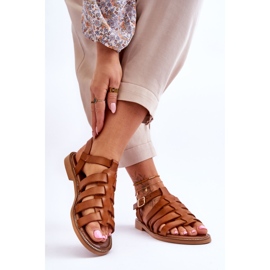 Lemar Sandales en cuir à brides Lawren marron brun 2