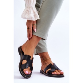 Lemar Chaussons Femme Avec Découpes Décoratives Noir Emily 2