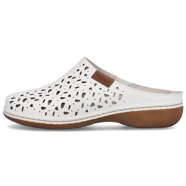 Chaussons ajourés Rieker W 65996-80 blanche 2 Chaussons ajourés Rieker W 65996-80 blanche 2