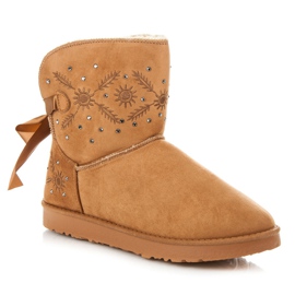 Kylie Bottes de neige en daim brun 2
