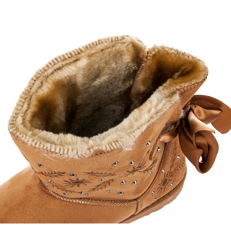 Kylie Bottes de neige en daim brun 1