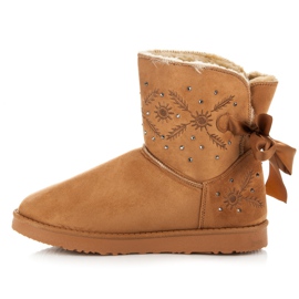 Kylie Bottes de neige en daim brun 3