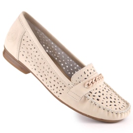 Mocassins ajourés confortables Rieker W 40068-60 beige 1 Mocassins ajourés confortables Rieker W 40068-60 beige 1