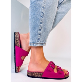 BM Babouches Byrd Fuchsia en liège rose 3