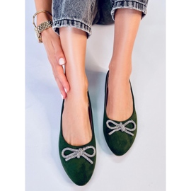 Ballerines à bout en amande vert Batten 1