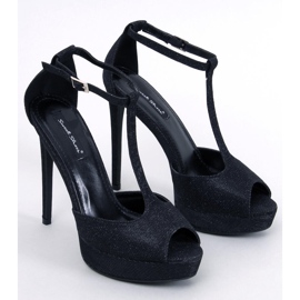 BM Escarpins compensés à bout ouvert Mardy Noir le noir 5
