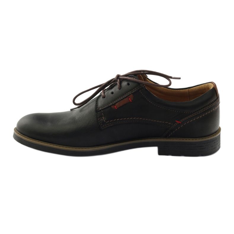 Chaussures pour hommes Riko attachées 823 le noir brun 2