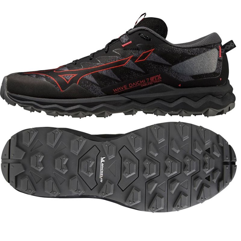 Chaussures de course Mizuno Wave Daichi J1GJ225601 Gore-Tex noir 1