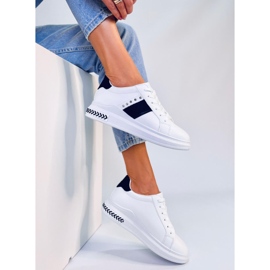 Baskets femme blanches LA129P BLANC / NOIR le noir 4