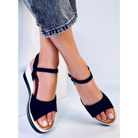 BM Sandales compensées noires Dirado 1