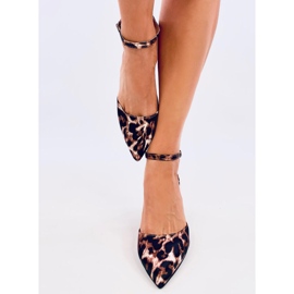Escarpins ouverts à petit talon Vonetta Leopard brun 1