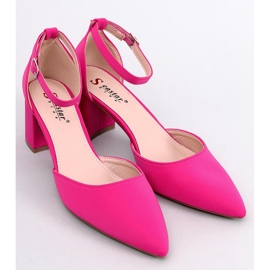 Escarpins ouverts à talons bas Vonetta fuchsia rose 1