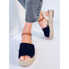 Boho Ingram Sandales espadrilles noires 2