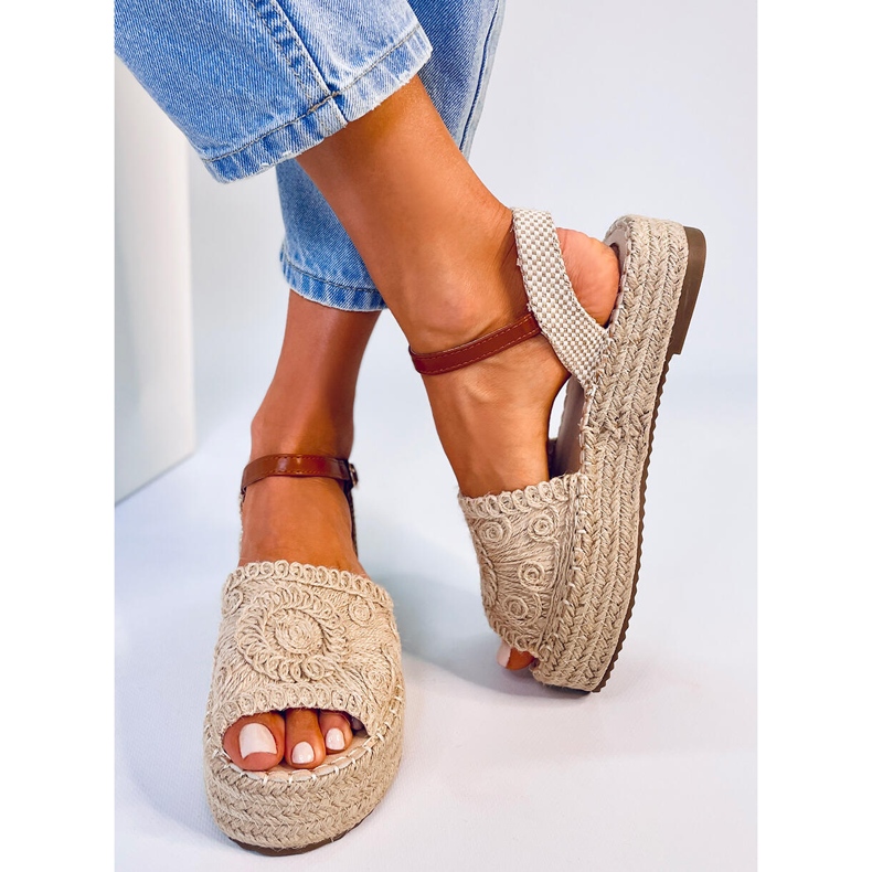 Boho Ingram Sandales espadrilles beiges 1