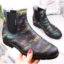 Bottes imperméables pour femmes avec des chats T.Sokolski KAL23-06 noir 1
