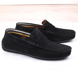 Mocassins homme cuir daim noir Filippo MP921 le noir 2