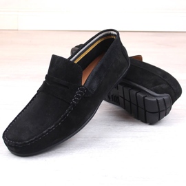 Mocassins homme cuir daim noir Filippo MP921 le noir 5