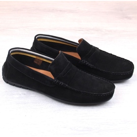 Mocassins homme cuir daim noir Filippo MP921 le noir 3