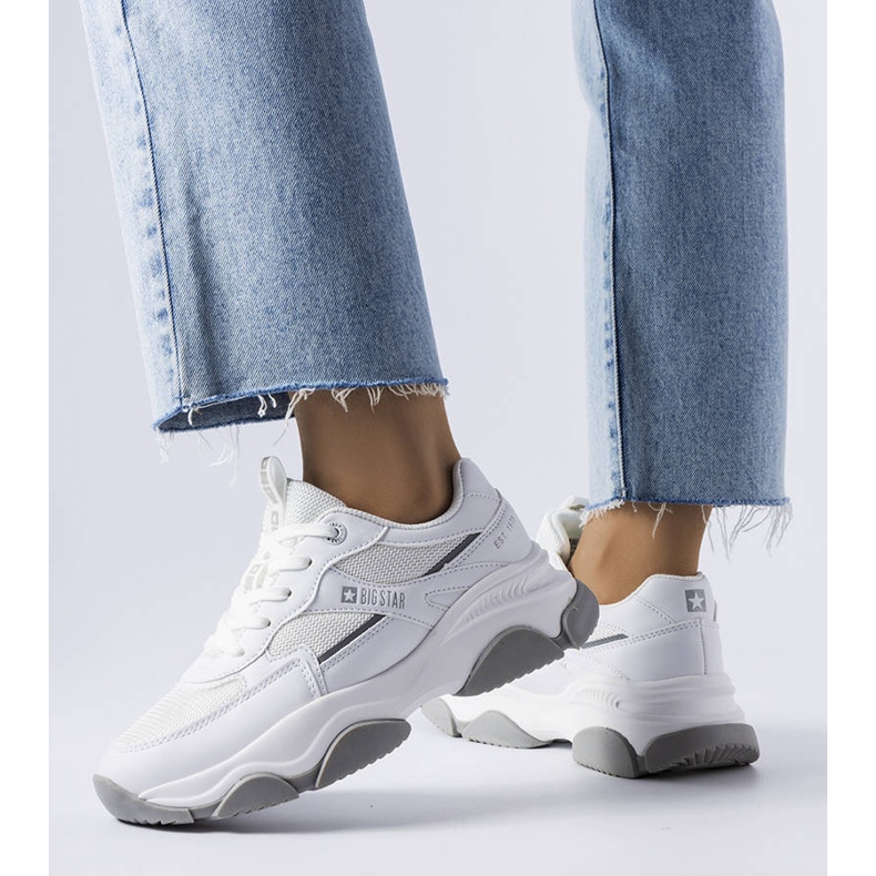 Baskets Big Star blanches et grises JJ274579 1 Baskets Big Star blanches et grises JJ274579 1