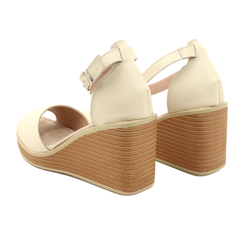 Filippo DS4507 BE Sandales compensées en cuir, Beige 4 Filippo DS4507 BE Sandales compensées en cuir, Beige 4
