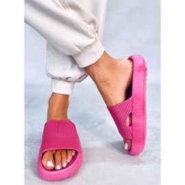 BM Chaussons coussin Yang Fuchsia rose 2
