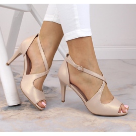 Sandales à épingles beiges pour femmes Sergio Leone SK429 1