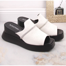 M. DASZYŃSKI Sandales compensées femme blanc M.Daszyński SA209-2 blanche 2