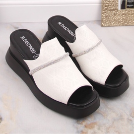 M. DASZYŃSKI Sandales compensées femme blanc M.Daszyński SA209-2 blanche 3