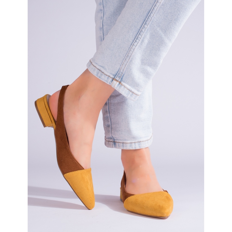 Escarpins à talon ouvert pour femmes Shelovet brun 2