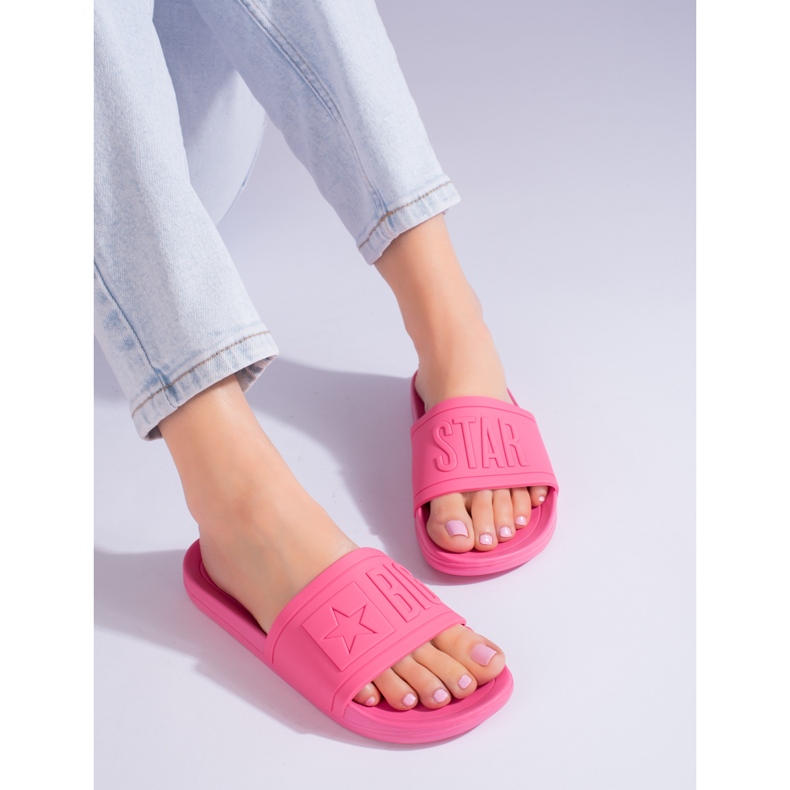 Chaussons femme rose Big Star HH274A039FU 1