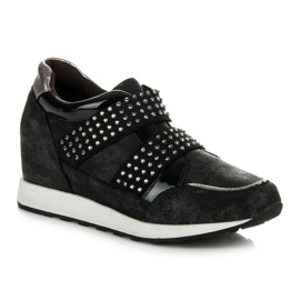 Kylie Baskets compensées Rock le noir 1