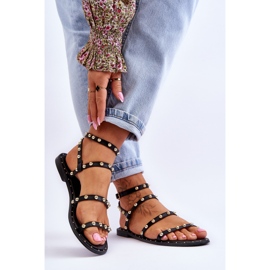 PG1 Sandales pour femmes avec clous décoratifs Noir Dorothy le noir 2