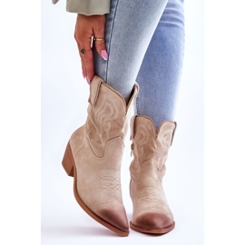 PG1 Santiags Klaira en daim beige 1