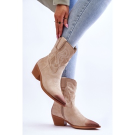 PG1 Santiags Klaira en daim beige 3