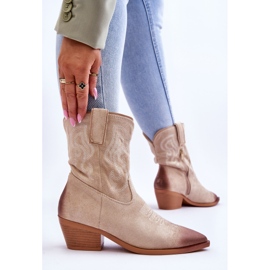 PG1 Santiags Klaira en daim beige 4