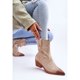 PG1 Santiags Klaira en daim beige 6