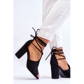 PG1 Sandales noires à talons hauts en daim Sophie le noir 5
