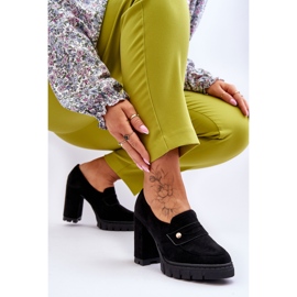 Vinceza Chaussures à talons hauts en daim élégantes noires Mintore le noir 5