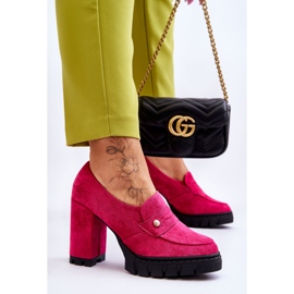Vinceza Escarpins Daim Élégants Fuchsia Mintore rose 5
