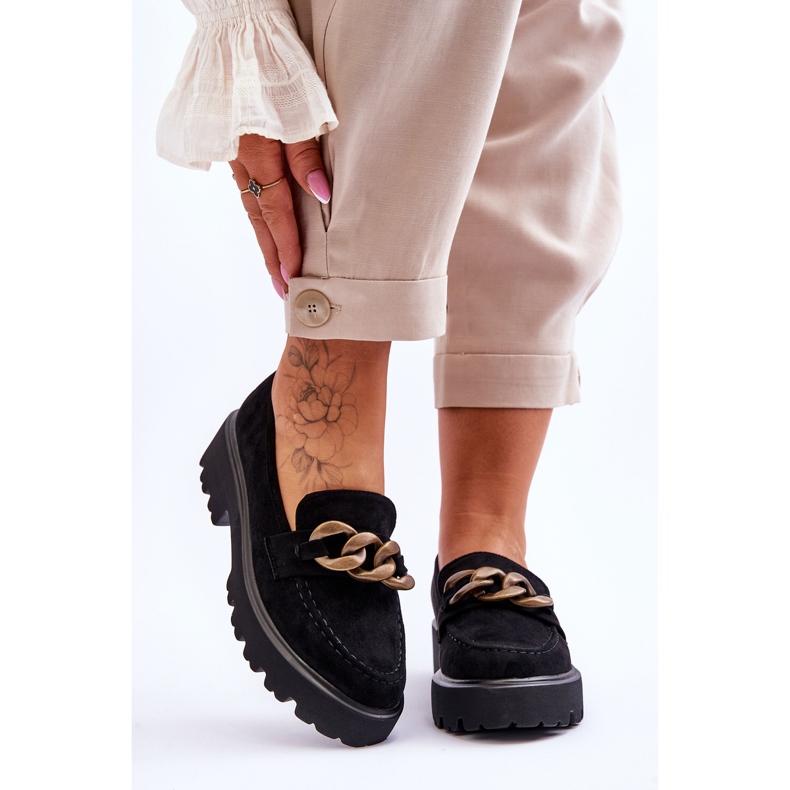 Mocassins Femme Daim S.Barski HX52-222 Noir le noir 1