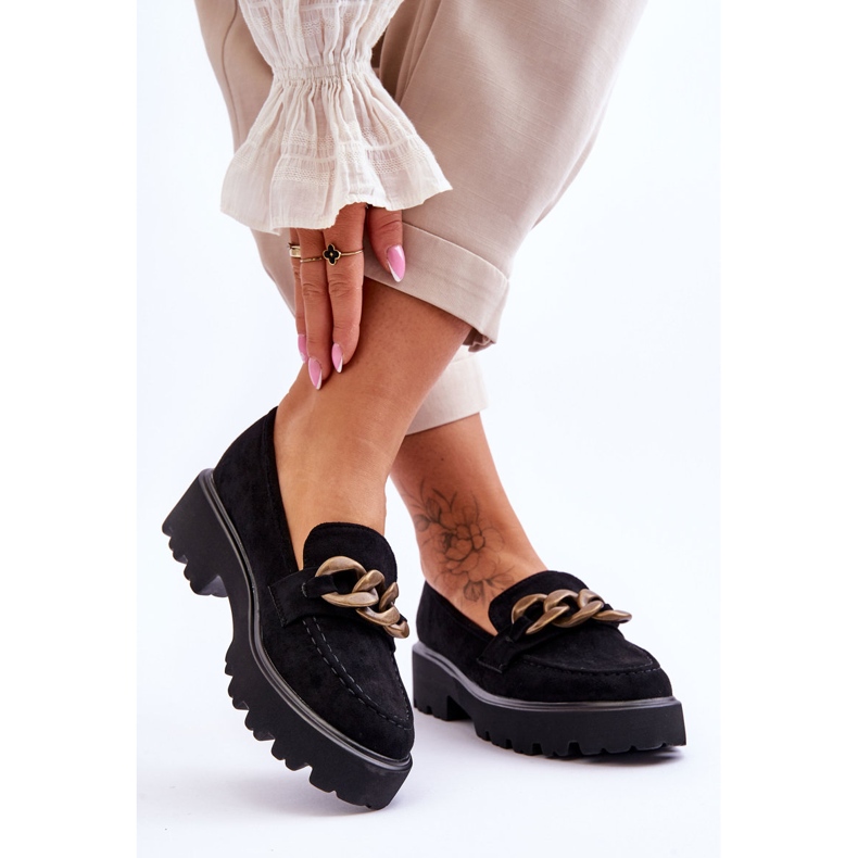 Mocassins Femme Daim S.Barski HX52-222 Noir 2